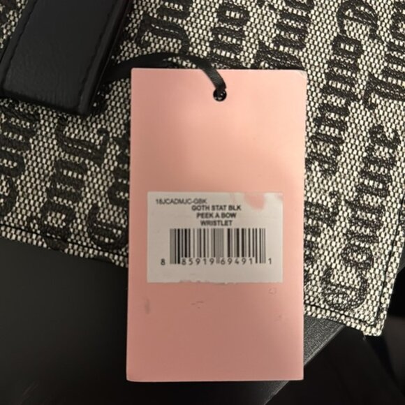 Juicy Couture Goth Stat Blk Peek a Bow wristlet - Picture 9 of 9